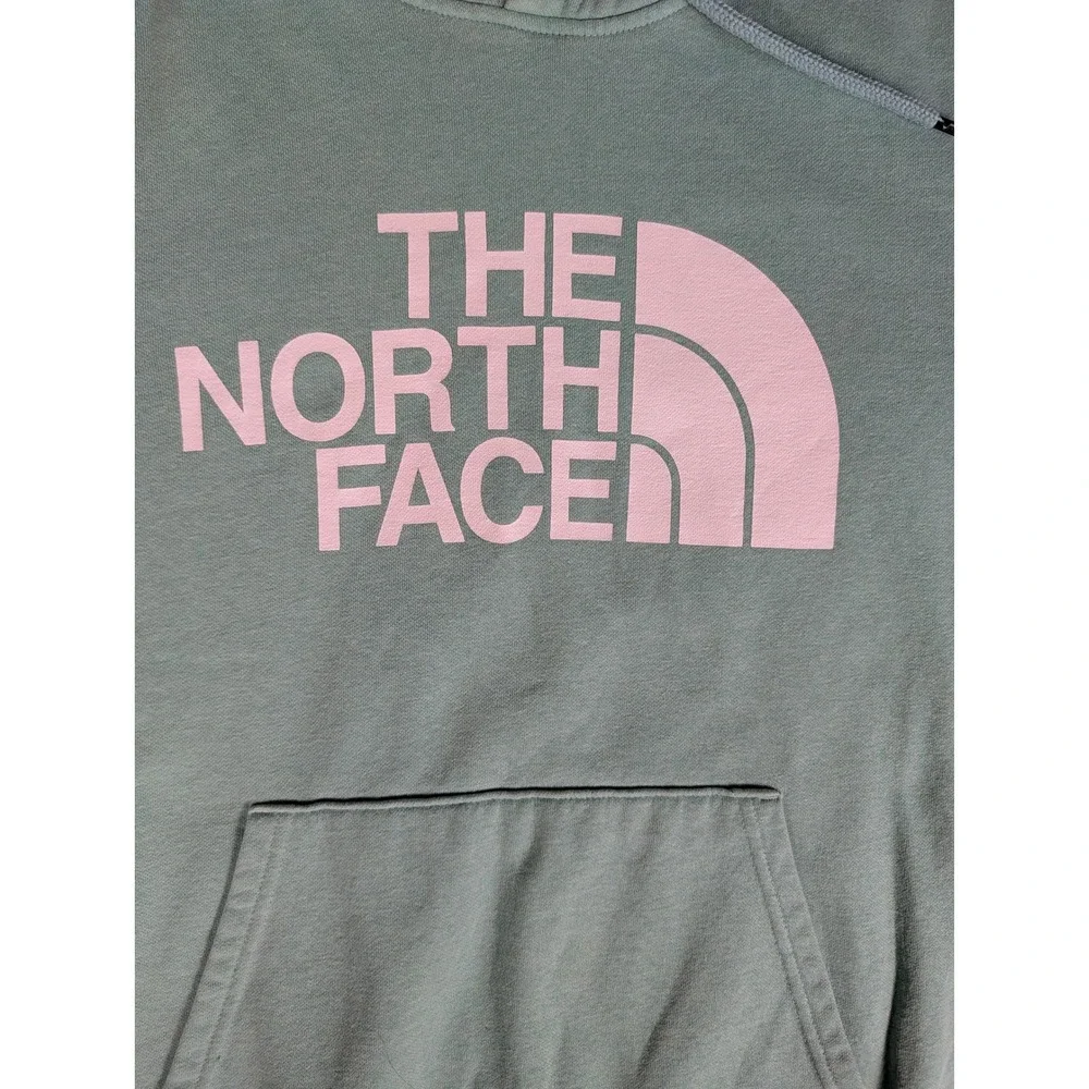 The North Face Mens Half Dome Pullover Hoodie Mint Green Logo Sweatshirt